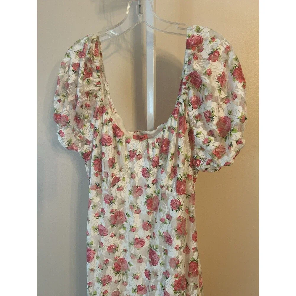 Women Betsey Johnson Goldie Dress Floral Ruffle Babydoll Girly Festival Sz.XL - Picture 15 of 16